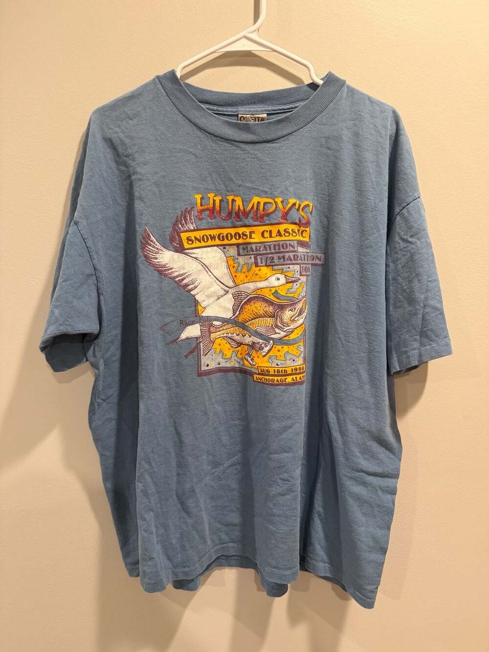 Vintage 1996 Oneita Humpy's Snowgoose Marathon Anchorage Alaska